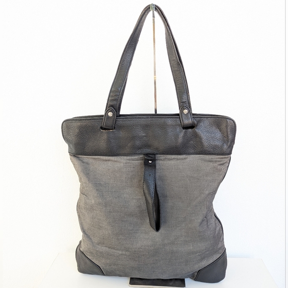 🩶Burberry Gray Logo Canvas Tote Bag - Picture 3 of 16